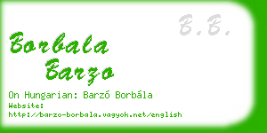 borbala barzo business card