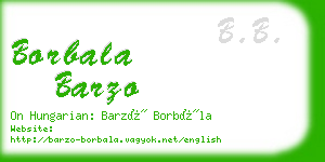 borbala barzo business card